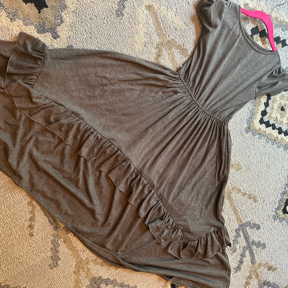Joyfolie Gray twirly midi/maxi dress for girls size 8